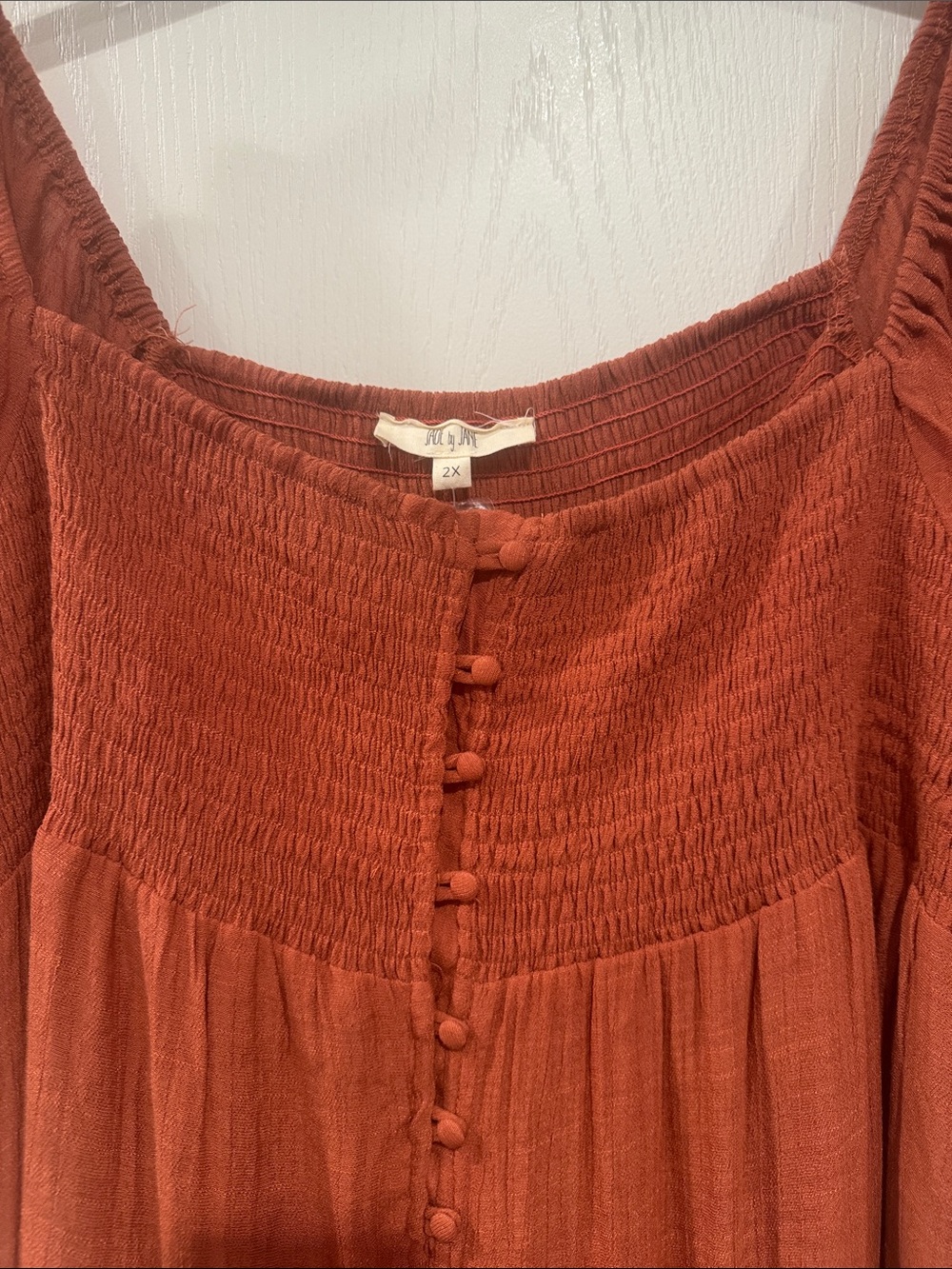 Flowy Jumpsuit with Pockets and Puff Sleeves - Picture 2 of 7